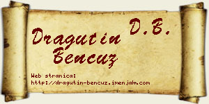Dragutin Bencuz vizit kartica